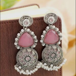 Silver Swiss Zirconia Pearl Earrings